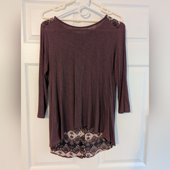 Papermoon | Sebrine Woven Detail Knit Top  | Purple | S - Picture 4 of 7